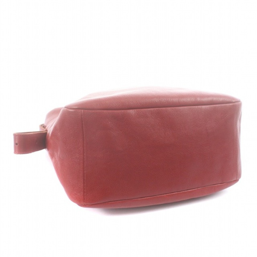 IL BISONTE(イルビゾンテ)のイルビゾンテ ワンショルダーバッグ ハンドバッグ ロゴ レザー 赤 レディースのバッグ(ショルダーバッグ)の商品写真