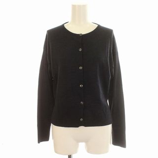 ジョンスメドレー(JOHN SMEDLEY)のジョンスメドレー ニット カーディガン 薄手 ウール S チャコールグレー(カーディガン)