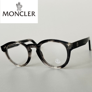 モンクレール(MONCLER)のメガネ モンクレール ボストン クリア グレー 眼鏡 灰 スケルトン ブラック(サングラス/メガネ)