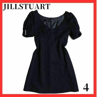 ジルスチュアート(JILLSTUART)のジルスチュアート　ワンピース　Aライン　フォーマル　カシミア　羊毛　黒　XL(ひざ丈ワンピース)