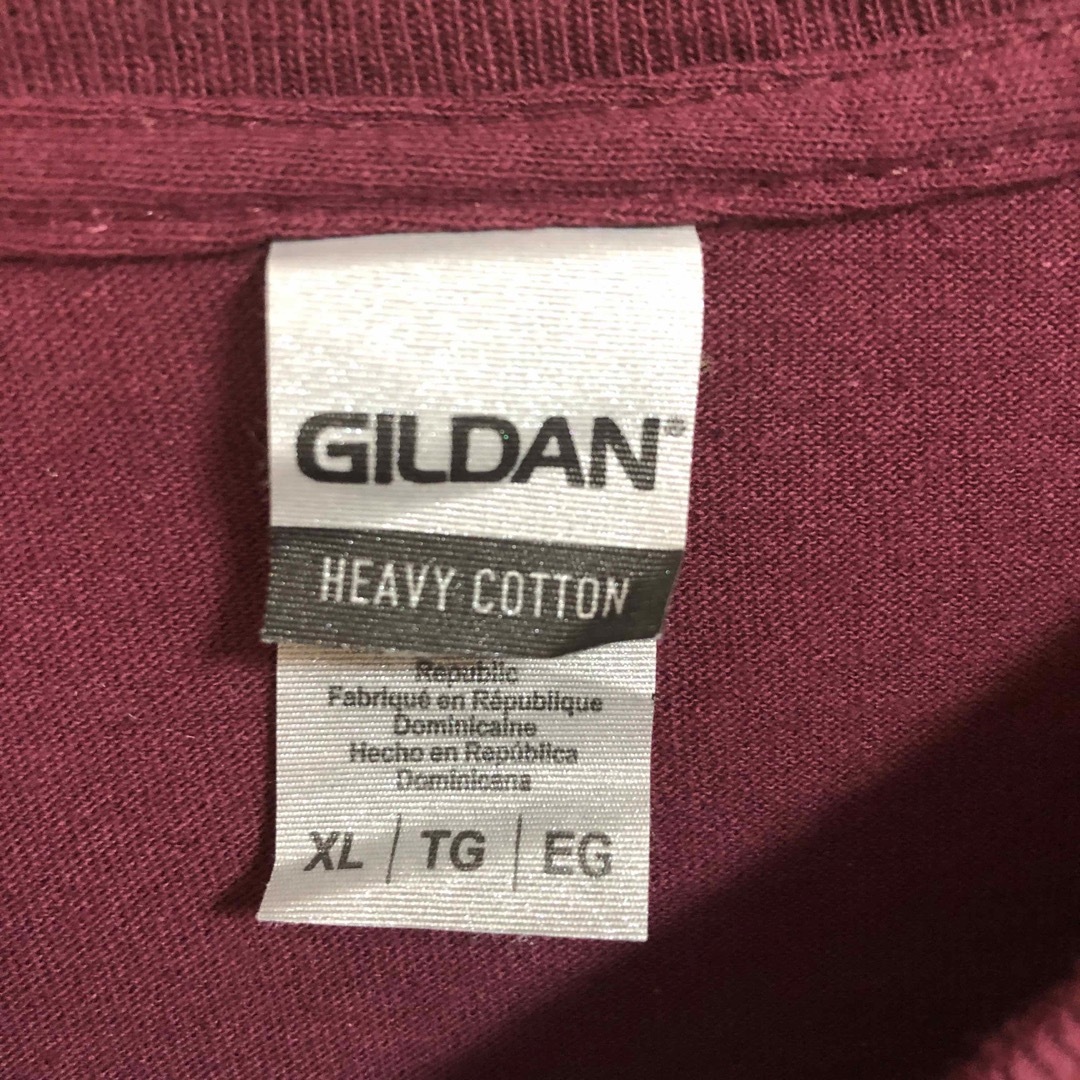 GILDAN(ギルタン)の古着　Tシャツ　ハリーポッター　えんじ　XL US ギルダン　グリフィンドール メンズのトップス(Tシャツ/カットソー(半袖/袖なし))の商品写真