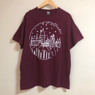 ギルタン(GILDAN)の古着　Tシャツ　ハリーポッター　えんじ　XL US ギルダン　グリフィンドール(Tシャツ/カットソー(半袖/袖なし))