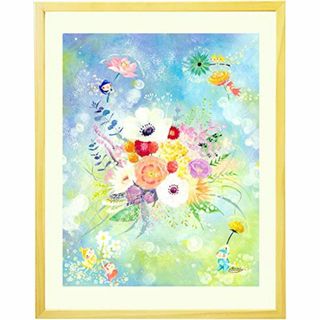 絵画 インテリア 花 「エール」(Mサイズ 額入り) 額付き 絵 玄関に飾る絵 (その他)