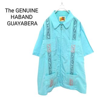 ヴィンテージ(VINTAGE)の【GUAYABERA】ジップアップ 刺繍入りキューバシャツ A-1807(シャツ)