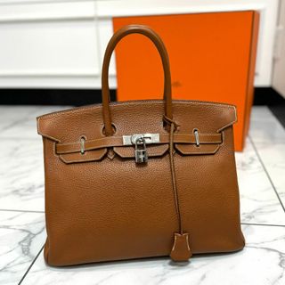 エルメス(Hermes)のHERMES エルメス バーキン35 トリヨンクレマンス ゴールド(ハンドバッグ)