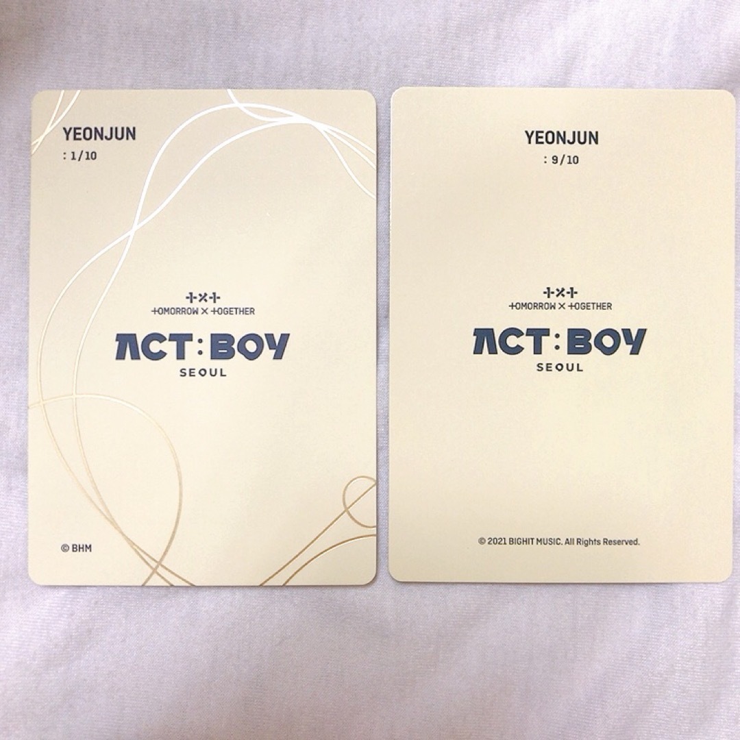 TOMORROW X TOGETHER(トゥモローバイトゥギャザー)のTXT act boy ヨンジュン ミニフォト スペシャルカード トレカ エンタメ/ホビーのタレントグッズ(アイドルグッズ)の商品写真