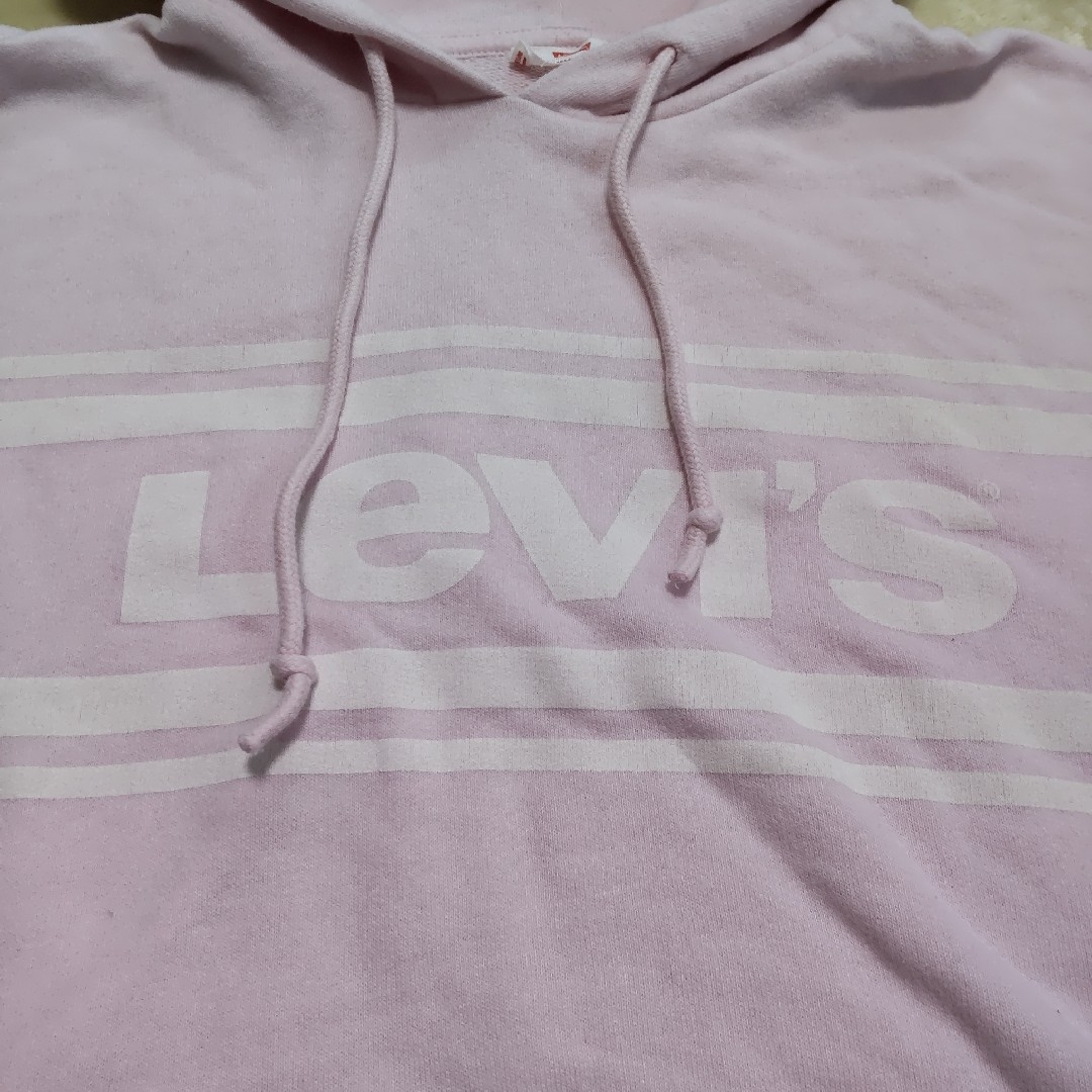 Levi's(リーバイス)のLEVI'S　リーバイス　トレーナー　M　女児　ピンク　フード付き レディースのトップス(トレーナー/スウェット)の商品写真