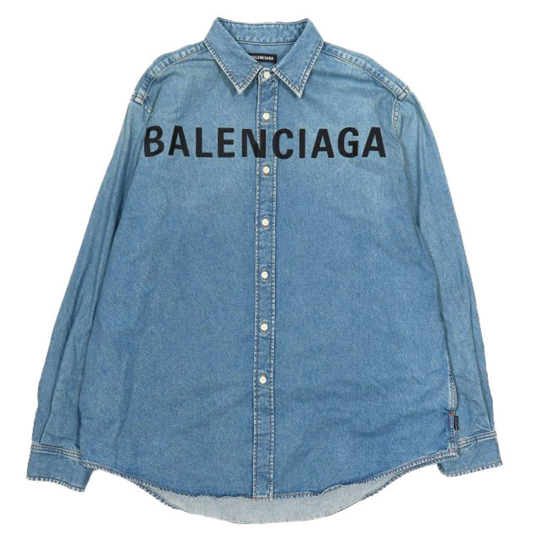 Balenciaga(バレンシアガ)のBALENCIAGA CHEST LOGO SHIRT デニムシャツ ジャケット メンズのトップス(シャツ)の商品写真