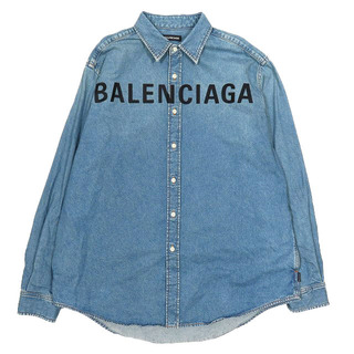 バレンシアガ(Balenciaga)のBALENCIAGA CHEST LOGO SHIRT デニムシャツ ジャケット(シャツ)
