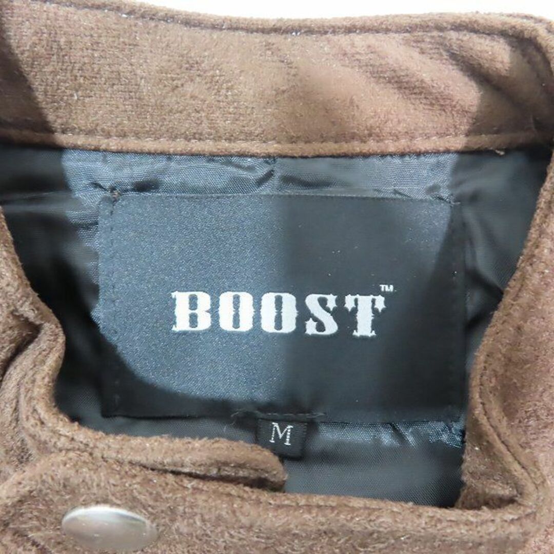 other(アザー)のBOOST ベロア風 シングル ライダースジャケット ジップアップ 長袖 M メンズのジャケット/アウター(ライダースジャケット)の商品写真