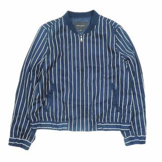 バナナリパブリック(Banana Republic)のBANANA REPUBLIC STRIPE TENCEL ボンバージャケット(ブルゾン)