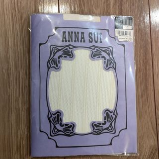 アナスイ(ANNA SUI)の【新品未開封】アナスイ　レーシーストライプ柄　白　ANNA SUI(タイツ/ストッキング)