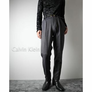 Calvin Klein - Calvin Klein スリムフィット ストレッチ スラックス グレー W34