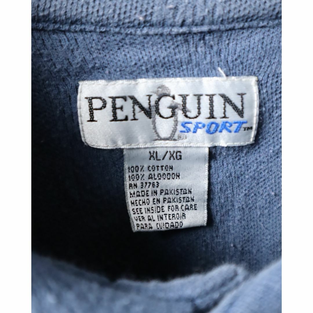 VINTAGE(ヴィンテージ)の90s PENGUIN SPORT ジャガード ルーズ 長袖 ポロスウェット メンズのトップス(ポロシャツ)の商品写真