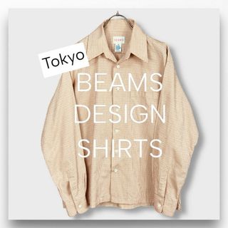 BEAMS - 【ビームス】BEAMS 長袖シャツ クロスステッチ 開襟シャツ M ゆったり