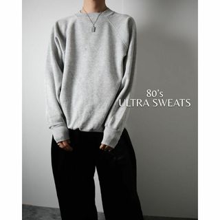 ヴィンテージ(VINTAGE)の80s ULTRA SWEATS ラグラン 無地 スウェット USA製 XL(スウェット)