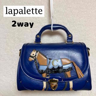 ✨美品 lapalette PUレザー ホース 2way ショルダーバック(ショルダーバッグ)