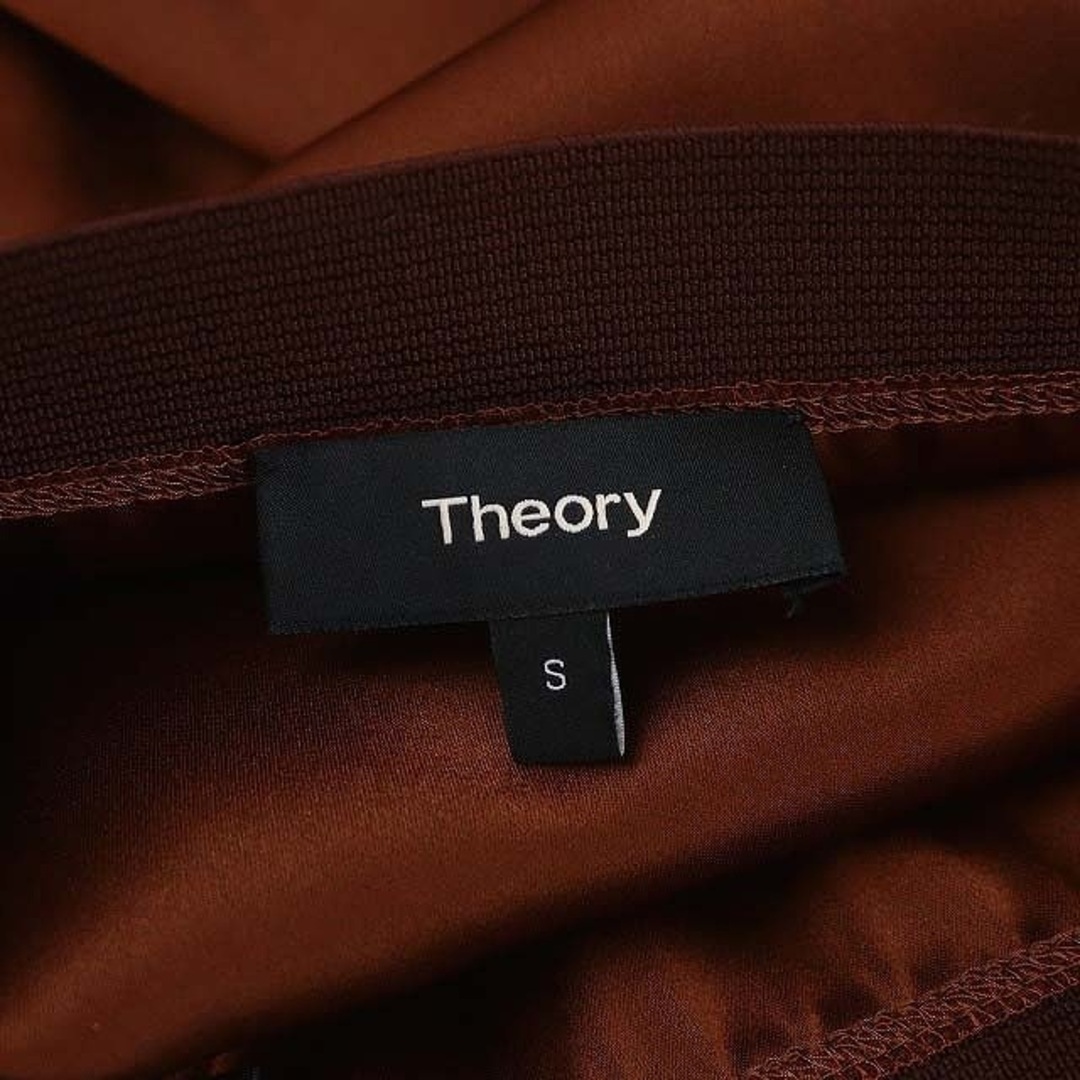 theory(セオリー)のセオリー サテンスリットスカート ロング フレア S 茶色 ブラウン レディースのスカート(ロングスカート)の商品写真