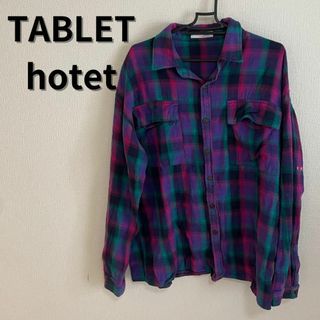 TABLET hotet チェックシャツ　カラーシャツ　ストリート　羽織り(シャツ)