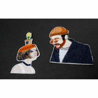 《2枚セット☆FR映画》激渋■『レオン LEON』刺繍ワッペン■レオン＆マチルダ(各種パーツ)