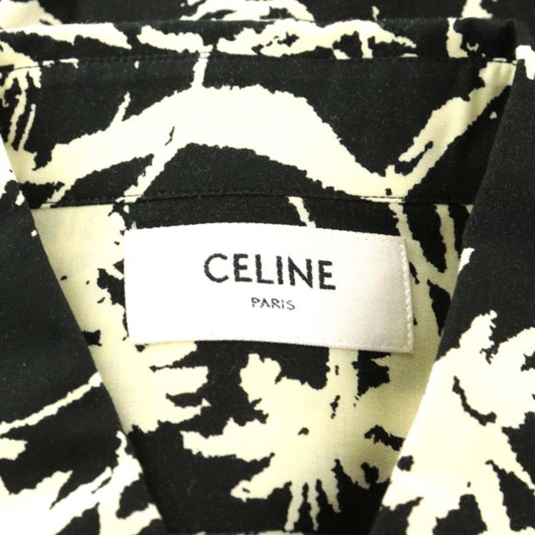 celine(セリーヌ)のCELINE 23SS パームツリー シャツ 長袖 37 S アイボリー 黒 メンズのトップス(シャツ)の商品写真
