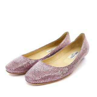 ジミーチュウ(JIMMY CHOO)のジミーチュウ JIMMY CHOO パンプス フラット グリッター 35 ピンク(ハイヒール/パンプス)