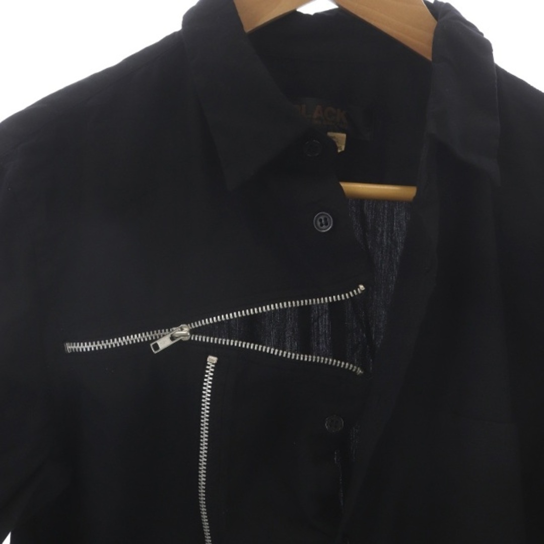 BLACK COMME des GARCONS(ブラックコムデギャルソン)のブラックコムデギャルソン AD2019 ジップシャツ 長袖 M 黒 ブラック メンズのトップス(シャツ)の商品写真