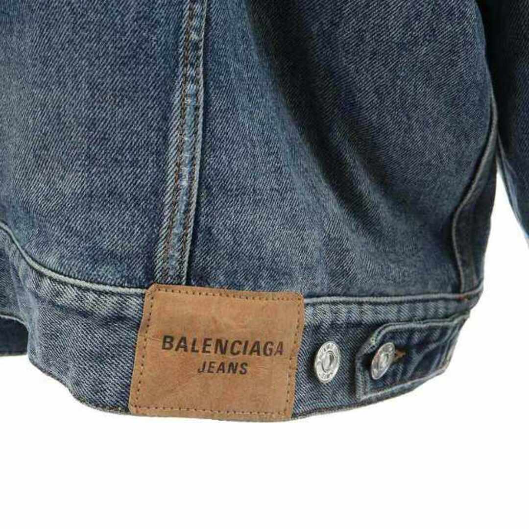 Balenciaga(バレンシアガ)のBALENCIAGA デニムジャケット ジージャン 46 S オレンジ 青 メンズのジャケット/アウター(Gジャン/デニムジャケット)の商品写真