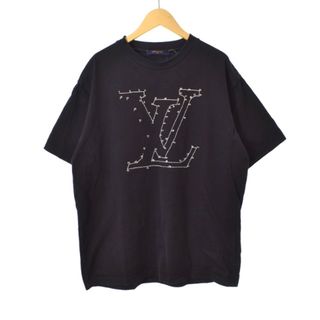 ルイヴィトン(LOUIS VUITTON)のルイヴィトン 20AW Tシャツ カットソー 半袖 ロゴ ステッチ 刺繍 L 黒(その他)