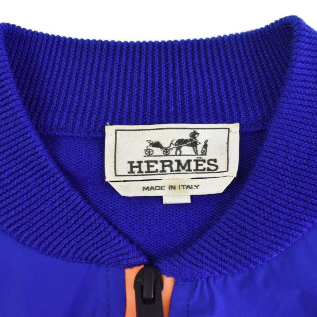 Hermes(エルメス)のエルメス 近年モデル カシミヤ ナイロン ハイブリット ニット ブルゾン M 青 メンズのジャケット/アウター(ブルゾン)の商品写真