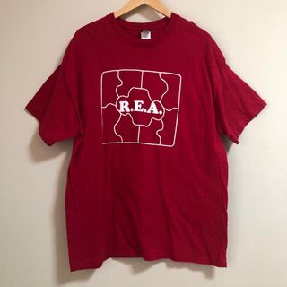 ヘインズ(Hanes)のUS古着　Tシャツ　赤　ヘインズ　XL プリント　ビッグサイズ　90’s(Tシャツ/カットソー(半袖/袖なし))