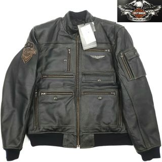 ハーレーダビッドソン(Harley Davidson)の未使用タグ付き8万円◆HARLEY-DAVIDSON◆Mレザーライダース 771(ライダースジャケット)