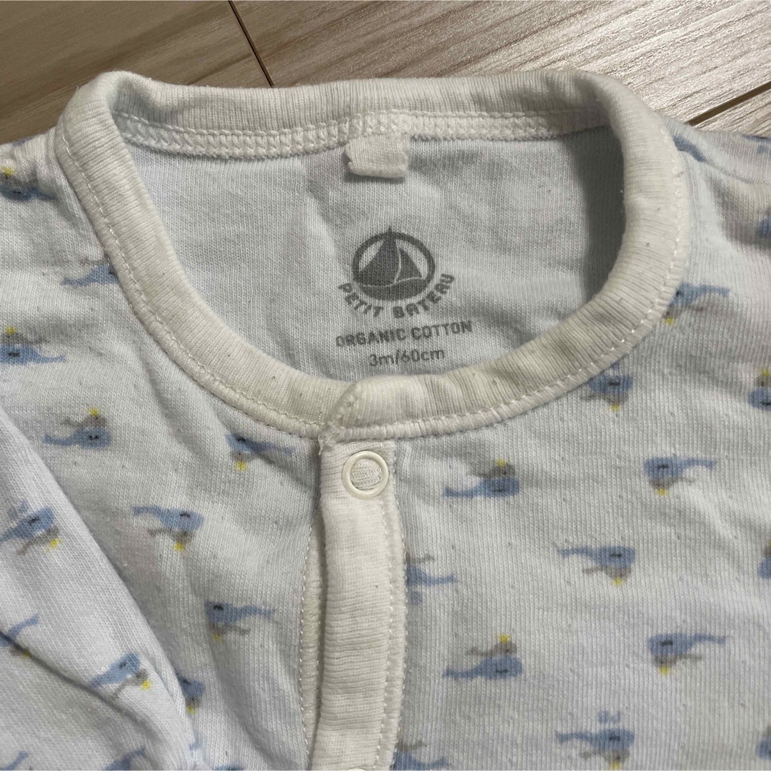 PETIT BATEAU(プチバトー)のプチバトー　ロンパース　3m／60cm キッズ/ベビー/マタニティのベビー服(~85cm)(ロンパース)の商品写真