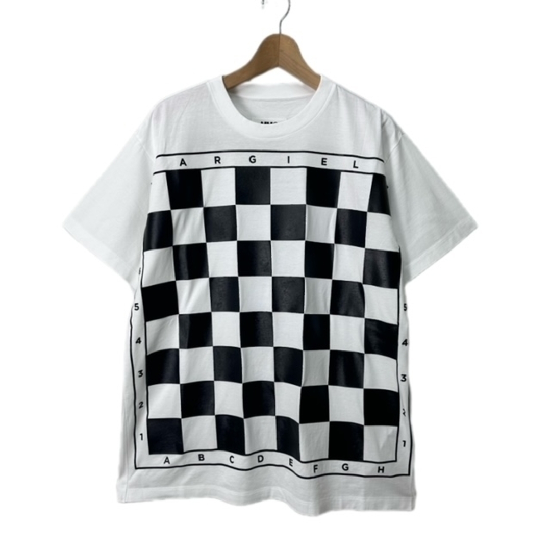 MM6(エムエムシックス)のMM6 22SS チェス盤柄 Tシャツ T-shirts M 白 ホワイト レディースのトップス(Tシャツ(半袖/袖なし))の商品写真