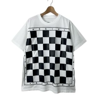 エムエムシックス(MM6)のMM6 22SS チェス盤柄 Tシャツ T-shirts M 白 ホワイト(Tシャツ(半袖/袖なし))