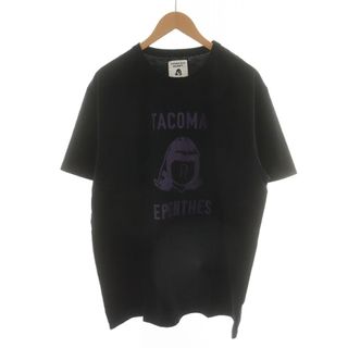 NEPENTHES - NEPENTHES Tシャツ カットソー 半袖 ロゴ XL 黒 紫