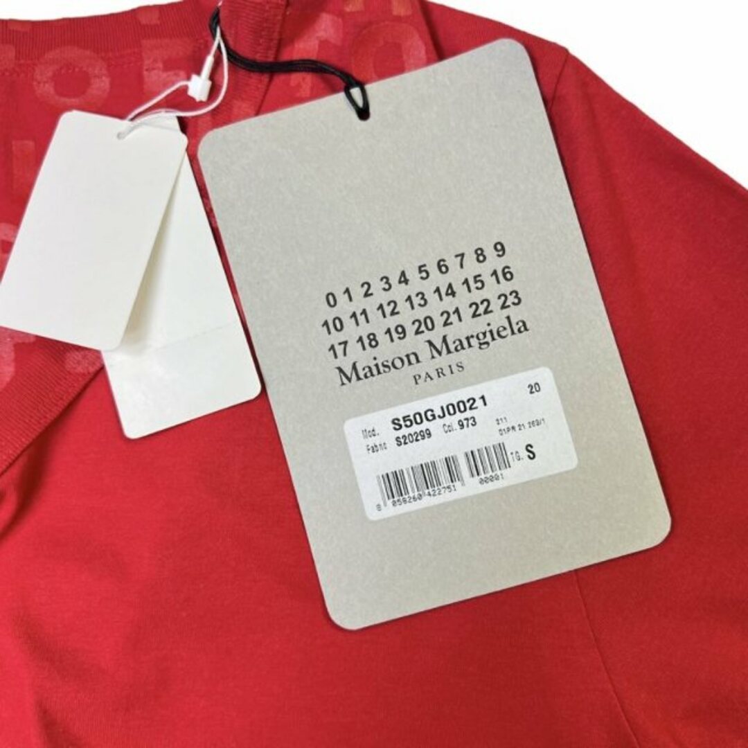 Maison Martin Margiela(マルタンマルジェラ)のメゾンマルジェラ Maison Margiela 21SS エイズTシャツ 赤 メンズのトップス(Tシャツ/カットソー(半袖/袖なし))の商品写真