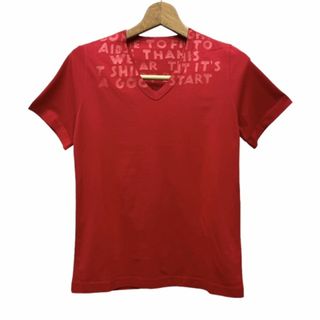 マルタンマルジェラ(Maison Martin Margiela)のメゾンマルジェラ Maison Margiela 21SS エイズTシャツ 赤(Tシャツ/カットソー(半袖/袖なし))