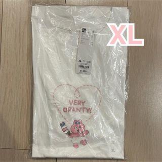 ジーユー(GU)のGU おぱんちゅうさぎ　グラフィックTシャツ　XL  ホワイト　Tシャツ(Tシャツ(半袖/袖なし))