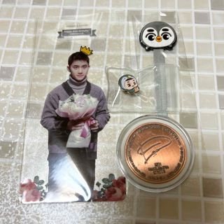 エクソ(EXO)のEXO ギョンス ピンバッジ ブックマーク 記念コイン セット(アイドルグッズ)