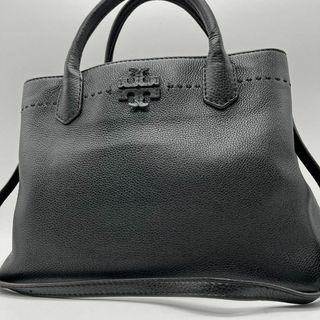 トリーバーチ(Tory Burch)の美品 トリーバーチ マックグロー トリプルコンパートメント 2way A4可 黒(ハンドバッグ)