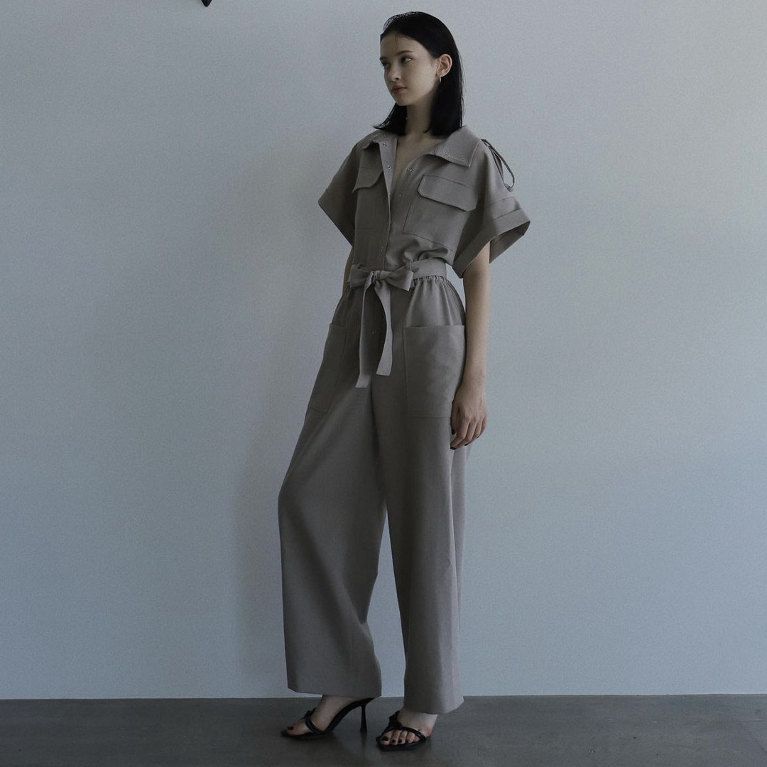 Bubbles(バブルス)の【melt the lady】stand collar jumpsuit レディースのレディース その他(セット/コーデ)の商品写真