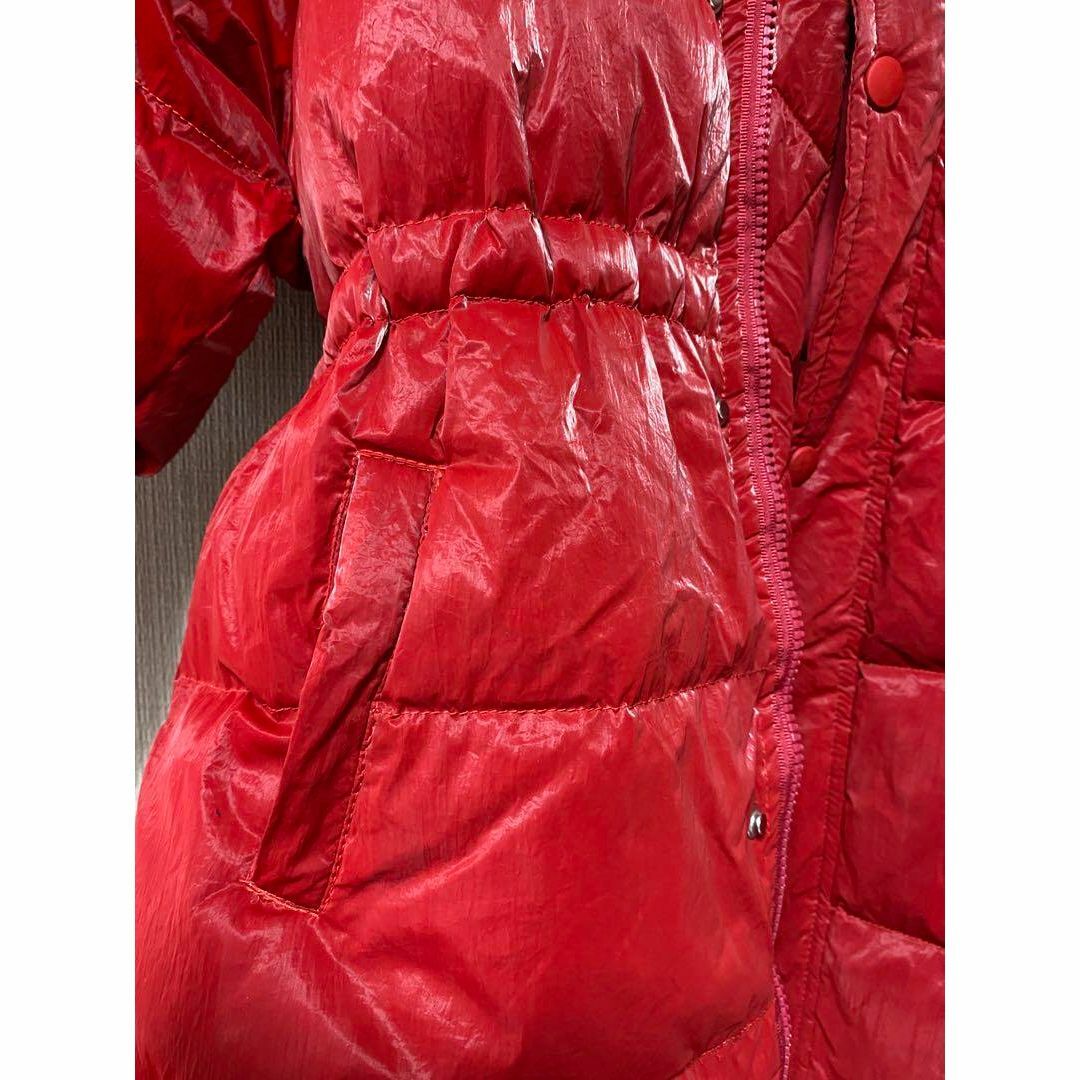 F9081 キッズコート　子供ダウンコート　ダウンジャケット　赤　130cm キッズ/ベビー/マタニティのキッズ服女の子用(90cm~)(カーディガン)の商品写真