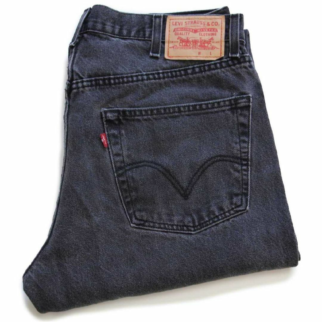 Levi's(リーバイス)の00s メキシコ製 Levi'sリーバイス 505 リペア ブラック デニムパンツ フェード w38 L32★SDP2505 ジーンズ ストレート ビッグサイズ メンズのパンツ(デニム/ジーンズ)の商品写真