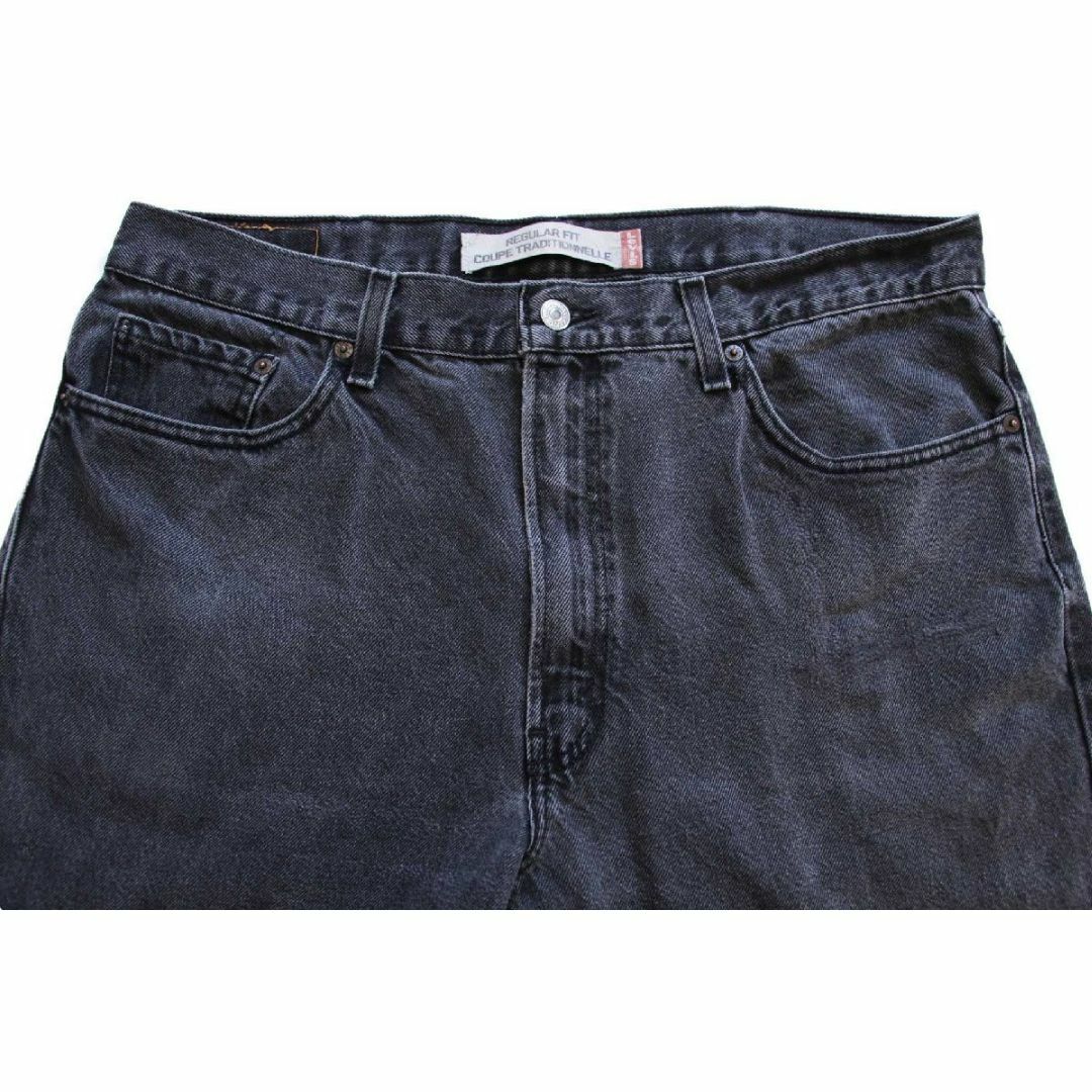 Levi's(リーバイス)の00s メキシコ製 Levi'sリーバイス 505 リペア ブラック デニムパンツ フェード w38 L32★SDP2505 ジーンズ ストレート ビッグサイズ メンズのパンツ(デニム/ジーンズ)の商品写真