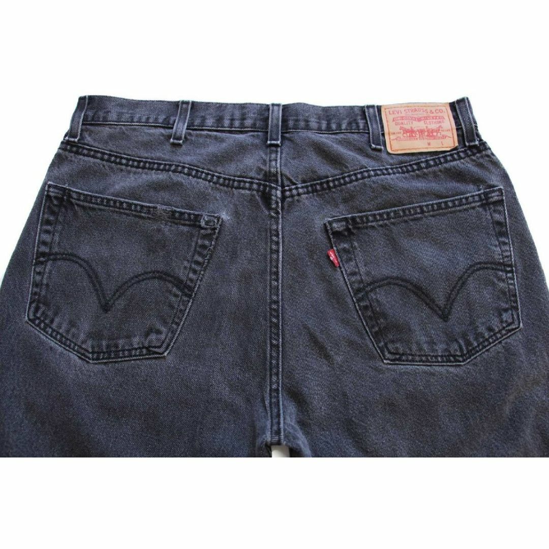 Levi's(リーバイス)の00s メキシコ製 Levi'sリーバイス 505 リペア ブラック デニムパンツ フェード w38 L32★SDP2505 ジーンズ ストレート ビッグサイズ メンズのパンツ(デニム/ジーンズ)の商品写真