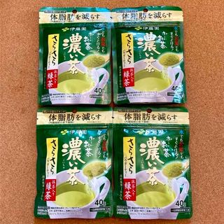 イトウエン(伊藤園)の伊藤園 お〜いお茶 濃い茶 さらさらパウダーティー 抹茶入り緑茶 4袋セット(茶)