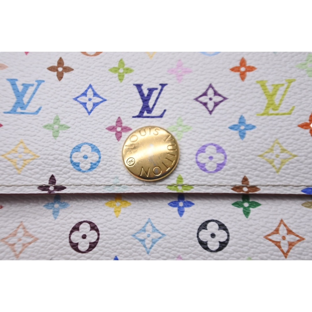 LOUIS VUITTON(ルイヴィトン)のLOUIS VUITTON ルイヴィトン 村上隆 ポルトフォイユ サラ M93746 モノグラム マルチカラー ホワイト 美品 中古 61966 レディースのファッション小物(財布)の商品写真