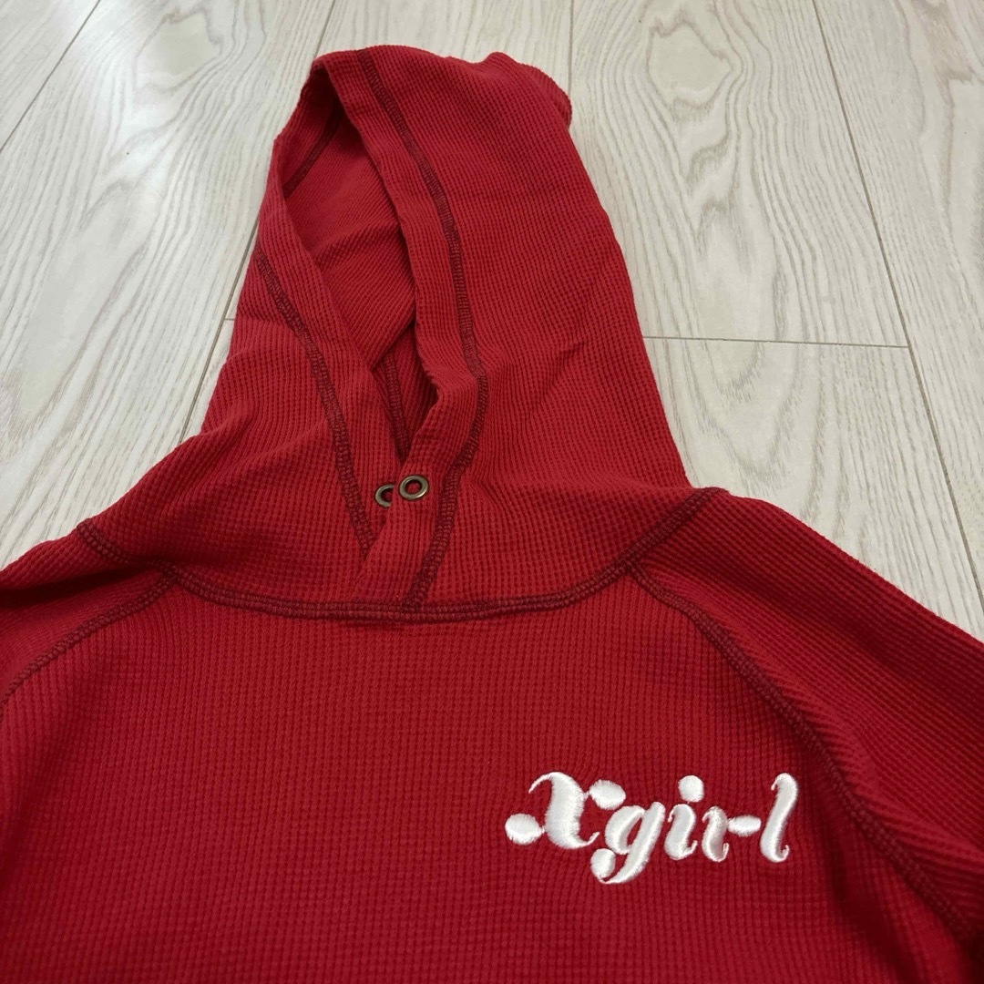 X-girl(エックスガール)の未使用●X-girl ワッフル フーディー ドレス/WAFFLE HOODIE レディースのトップス(パーカー)の商品写真