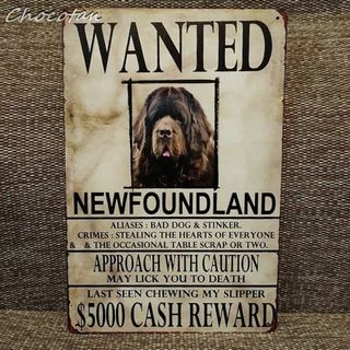 ニューファンドランド WANTED サインプレート